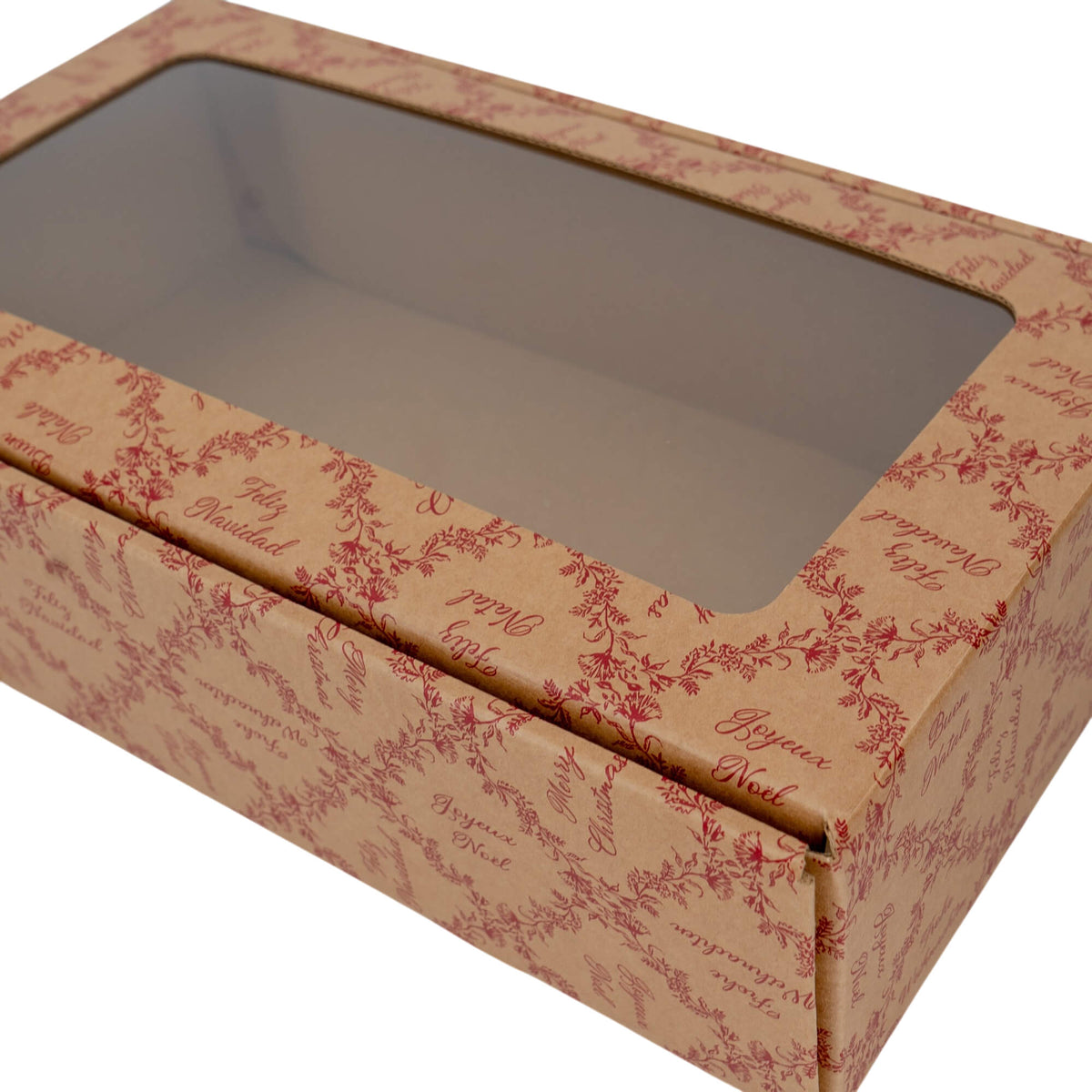 Cajas Cantinetta para Botellas - Kraft y Rojo - "Royal Garden"