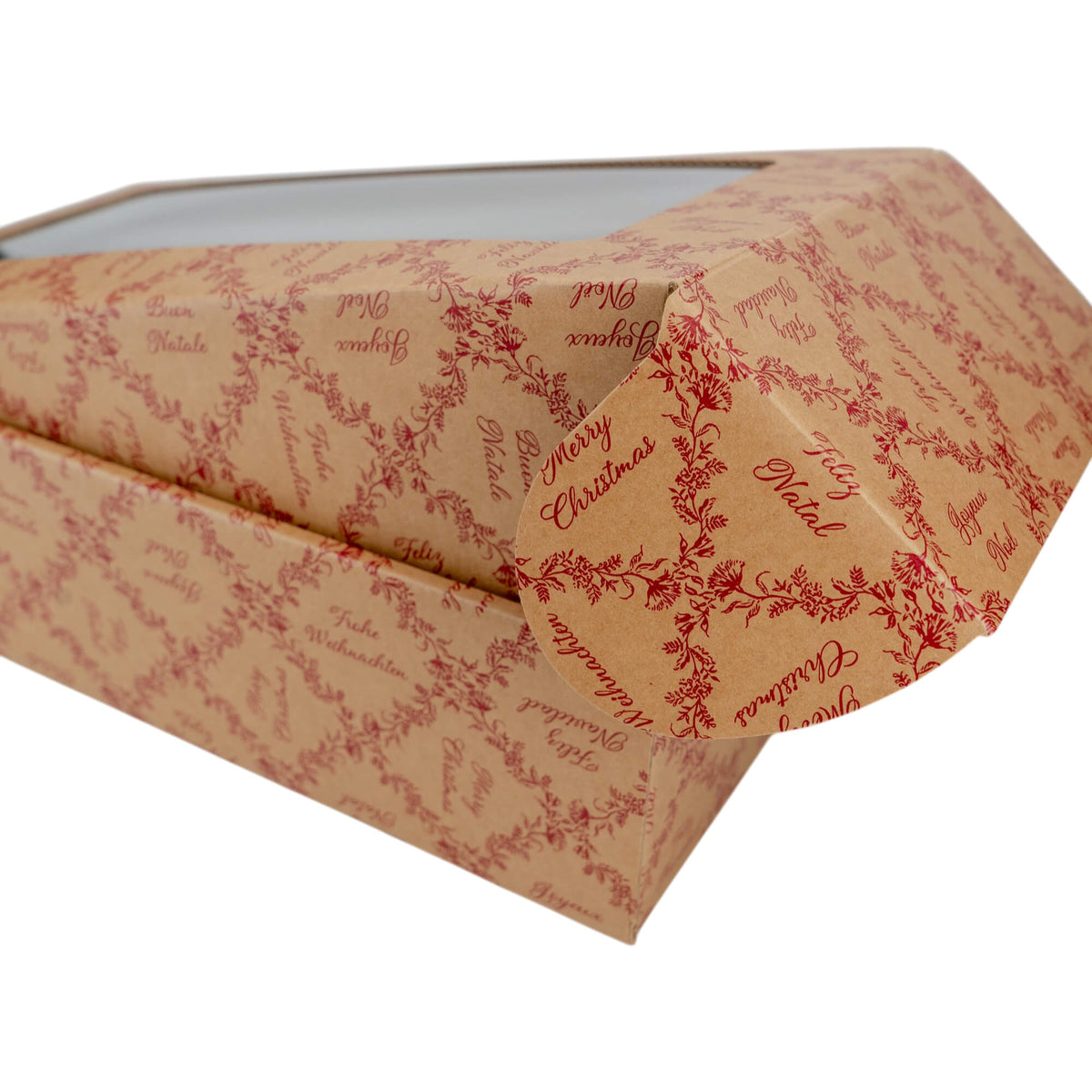 Cajas Cantinetta para Botellas - Kraft y Rojo - "Royal Garden"