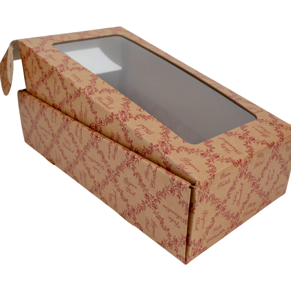 Cajas Cantinetta para Botellas - Kraft y Rojo - "Royal Garden"