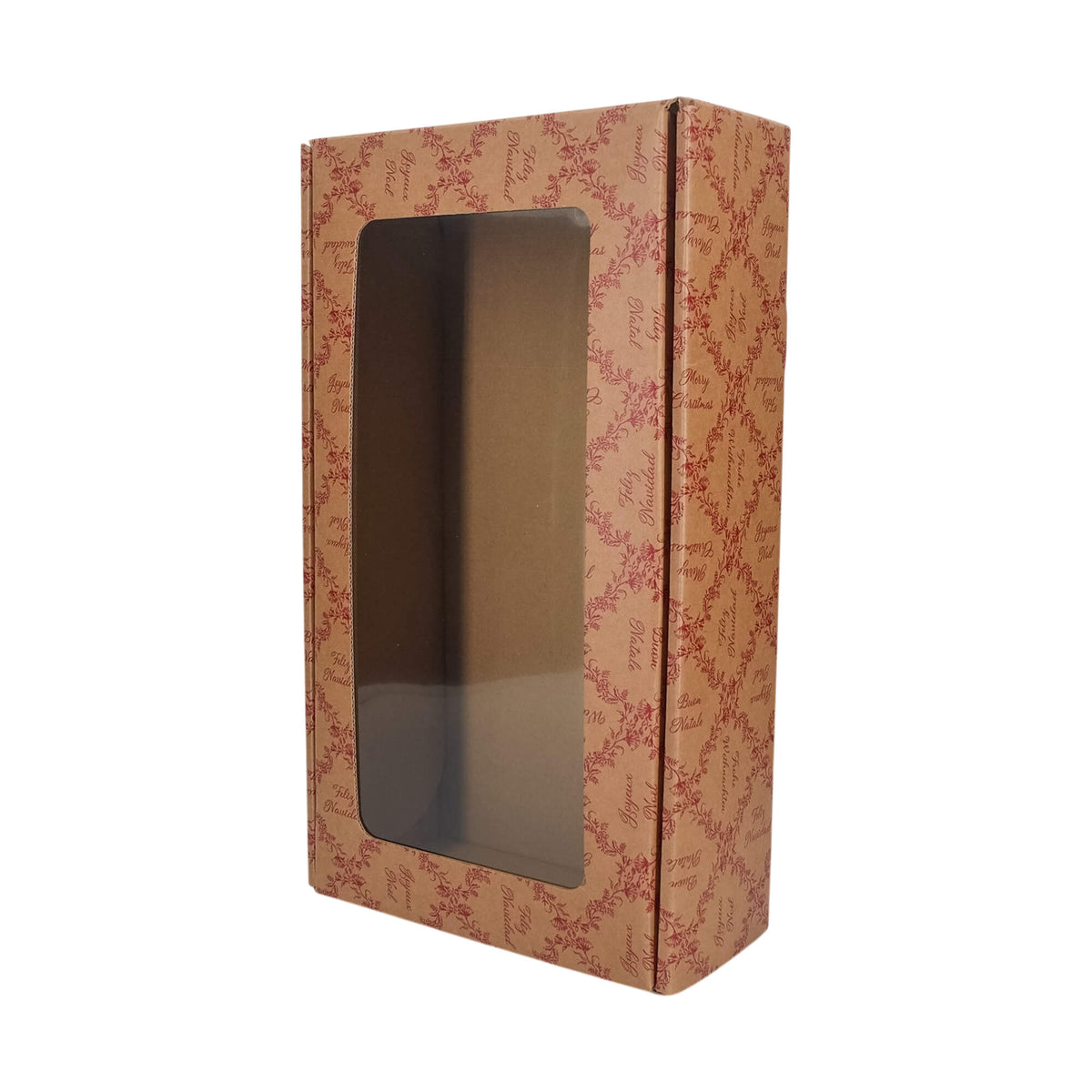 Cajas Cantinetta para Botellas - Kraft y Rojo - "Royal Garden"