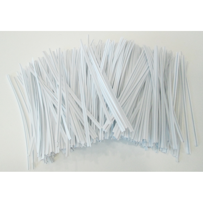 Ataduras de plástico con alambre - Blanco