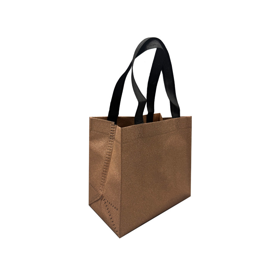 Laminated Non-Woven Bags - Bronze - "Glitter"