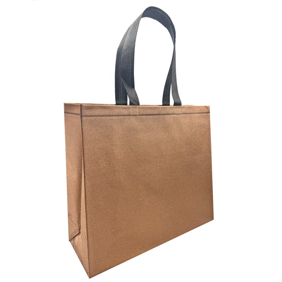 Laminated Non-Woven Bags - Bronze - "Glitter"