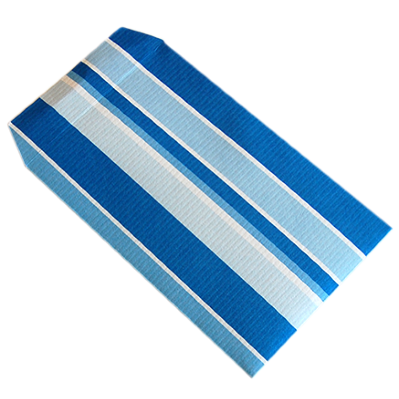 Sobres de papel kraft blanco de 140 g - Azul - "Rayas"