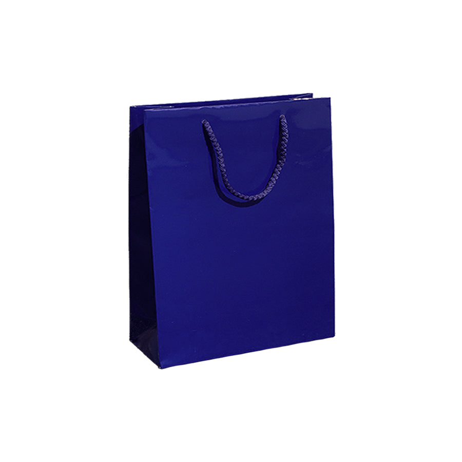 Sacos de Papel Couché 200g - Plastificado Brilho - Azul Escuro