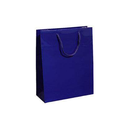 Sacos de Papel Couché 200g - Plastificado Brilho - Azul Escuro