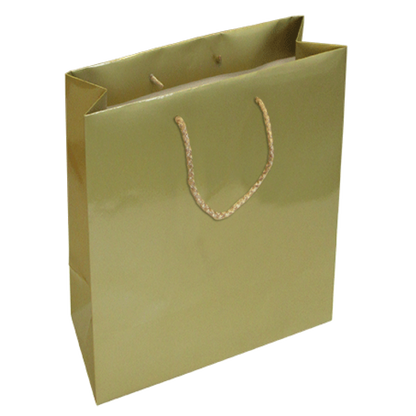 200g Coated Paper Bags - Gloss Laminated - Gold