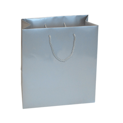 200gsm Coated Paper Bags - Gloss Laminated - Silver