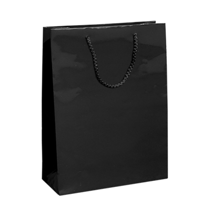 Bolsas de Papel Estucado 200g - Laminado Mate - Negro