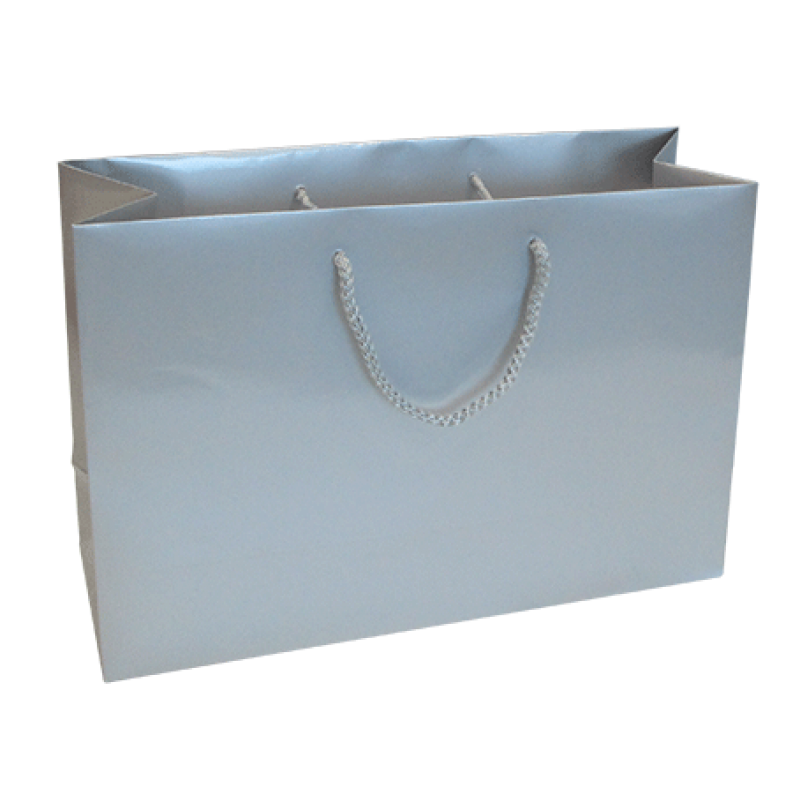 200gsm Coated Paper Bags - Gloss Laminated - Silver