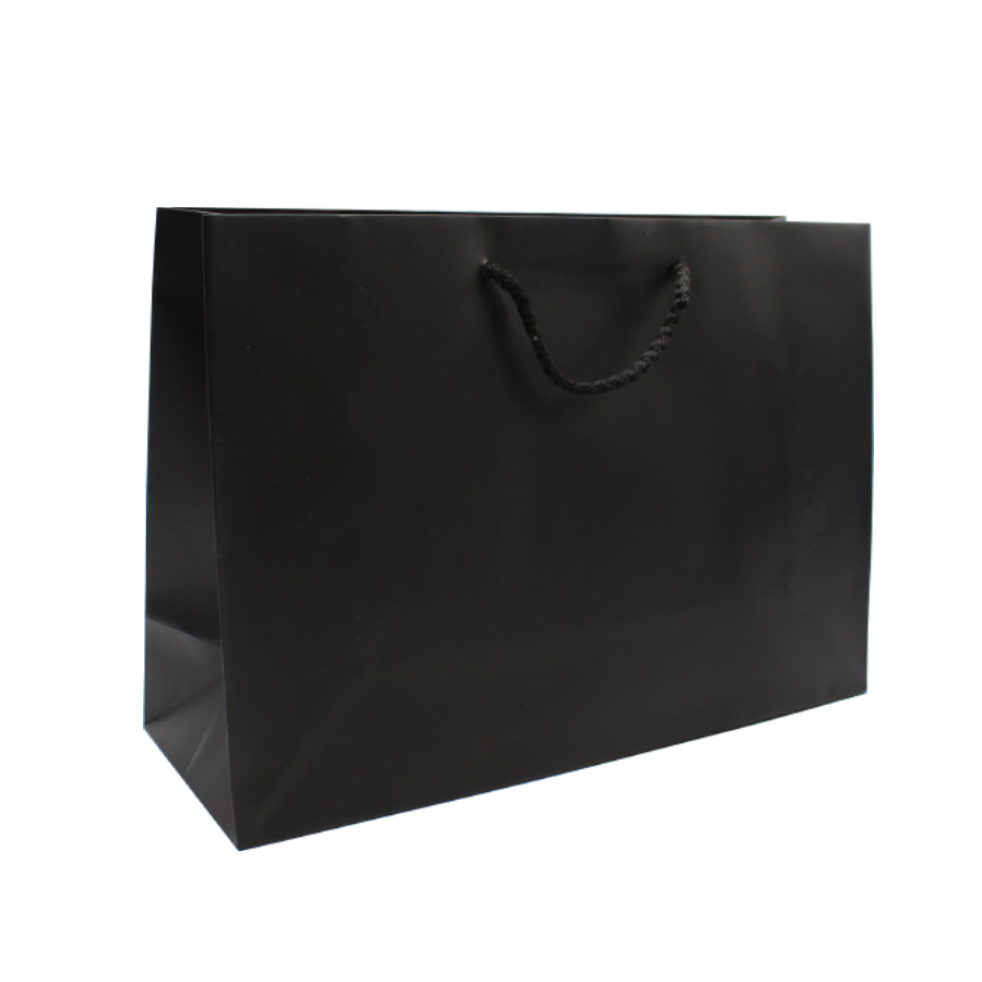 Bolsas de Papel Estucado 200g - Laminado Mate - Negro