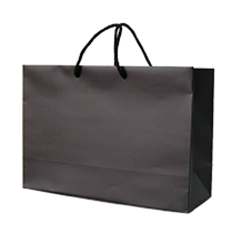 Bolsas de Papel Estucado 200g - Laminado Mate - Negro