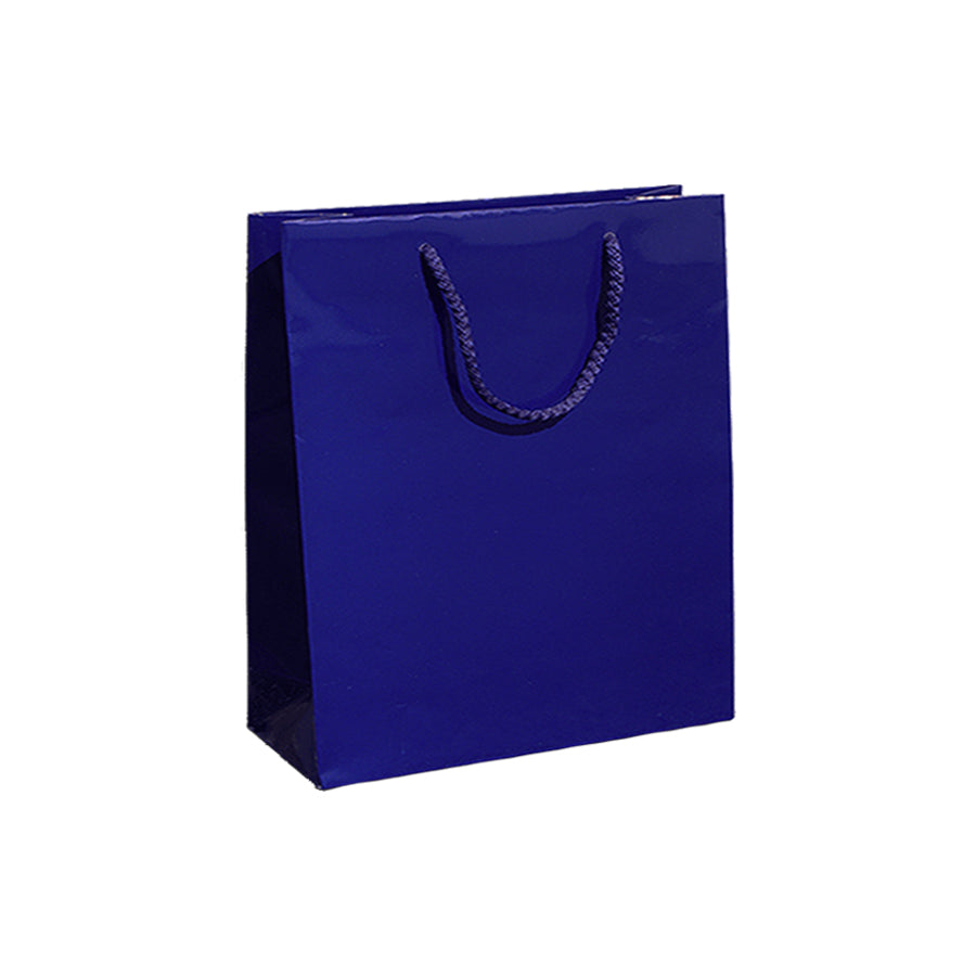 Sacos de Papel Couché 200g - Plastificado Brilho - Azul Escuro