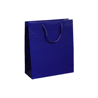 Sacos de Papel Couché 200g - Plastificado Brilho - Azul Escuro