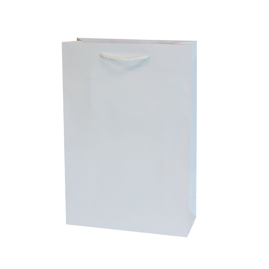200gsm Coated Paper Bags - Gloss Laminated - White