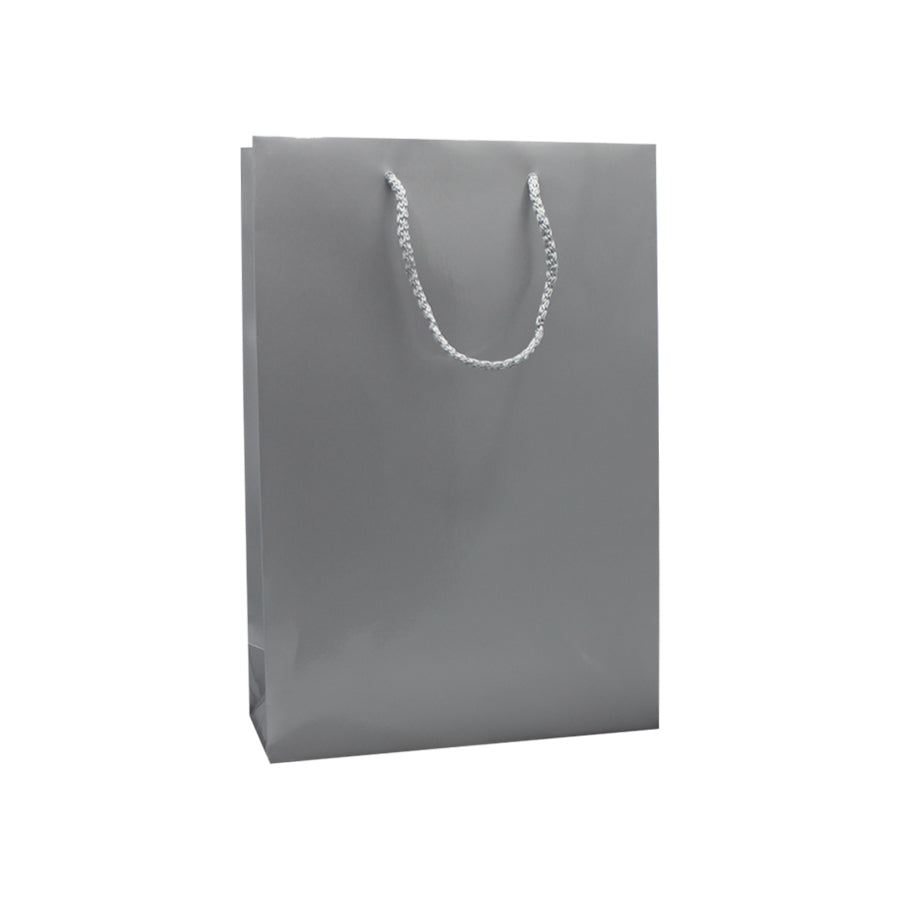 200gsm Coated Paper Bags - Gloss Laminated - Silver