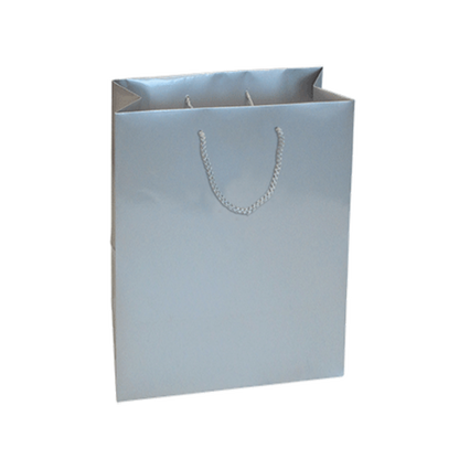 200gsm Coated Paper Bags - Gloss Laminated - Silver