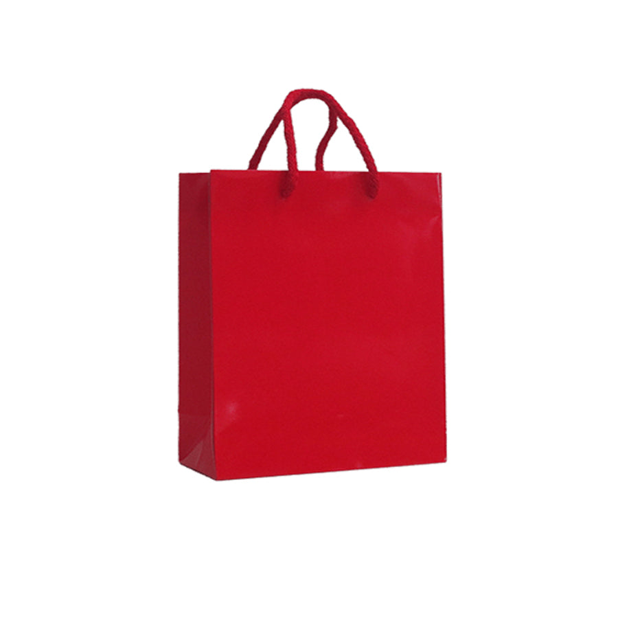 Bolsas de papel Couche 200g - Plastificado Brillo - Rojo