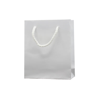 Bolsas de papel estucado 200g - Plastificado mate - Blanco