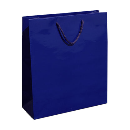 Sacos de Papel Couché 200g - Plastificado Brilho - Azul Escuro