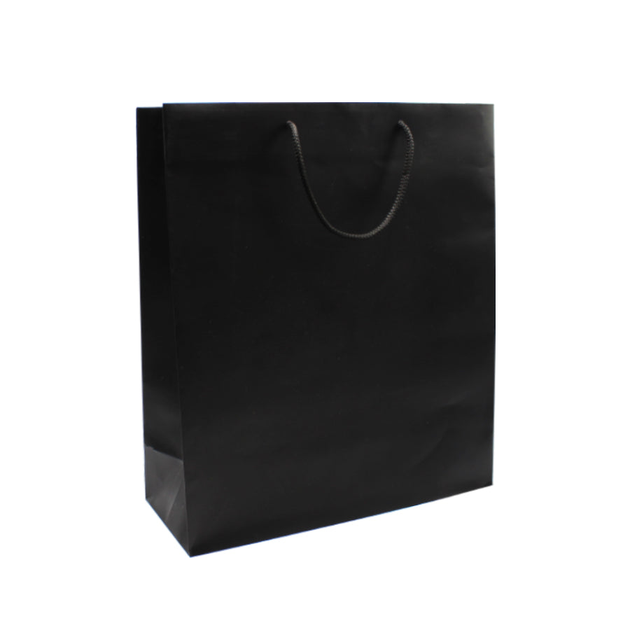 Bolsas de Papel Estucado 200g - Laminado Mate - Negro