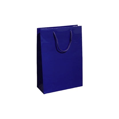 Sacos de Papel Couché 200g - Plastificado Brilho - Azul Escuro