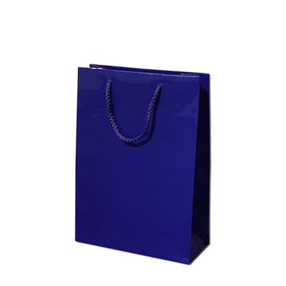 Sacos de Papel Couché 200g - Plastificado Brilho - Azul Escuro