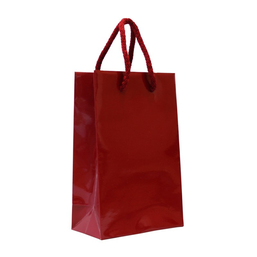 Bolsas de Papel Couché 200g - Laminado Brillo - Burdeos