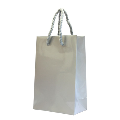 200gsm Coated Paper Bags - Gloss Laminated - Silver