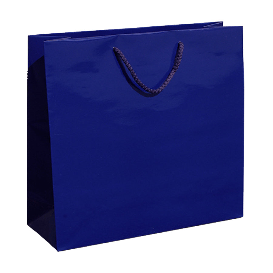 Sacos de Papel Couché 200g - Plastificado Brilho - Azul Escuro