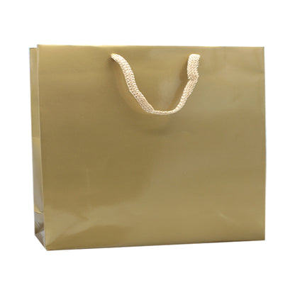 200g Coated Paper Bags - Gloss Laminated - Gold