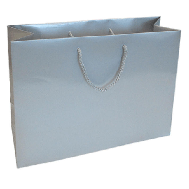200gsm Coated Paper Bags - Gloss Laminated - Silver