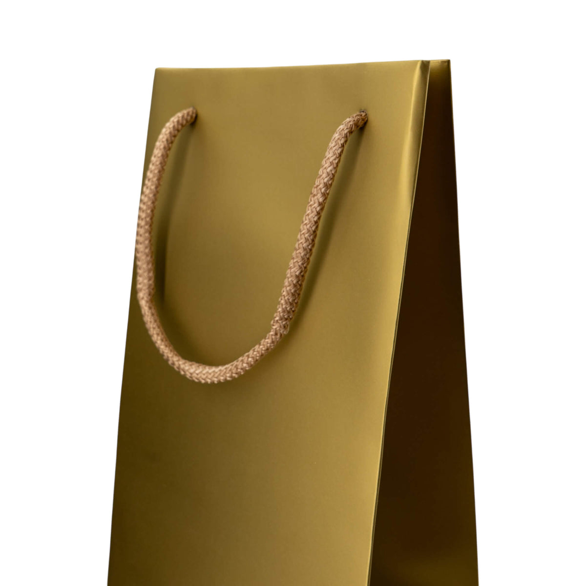 Sacos de Papel Couché 200g - Plastificado Mate - Ouro