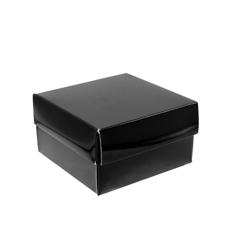 Cardboard Boxes with Lid and Base 300g - Black - "Chromolux"