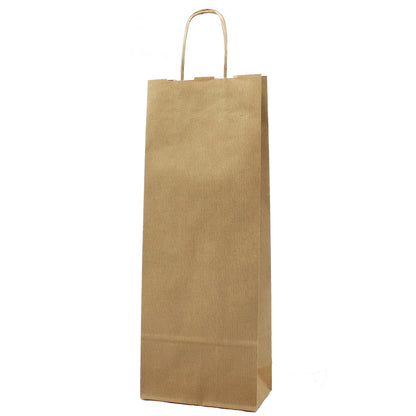 Sacos Asa Torcida Kraft Natural para Garrafas - Kraft