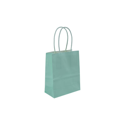 Sacos Asa Torcida Kraft Branco 90g - Azul Pastel