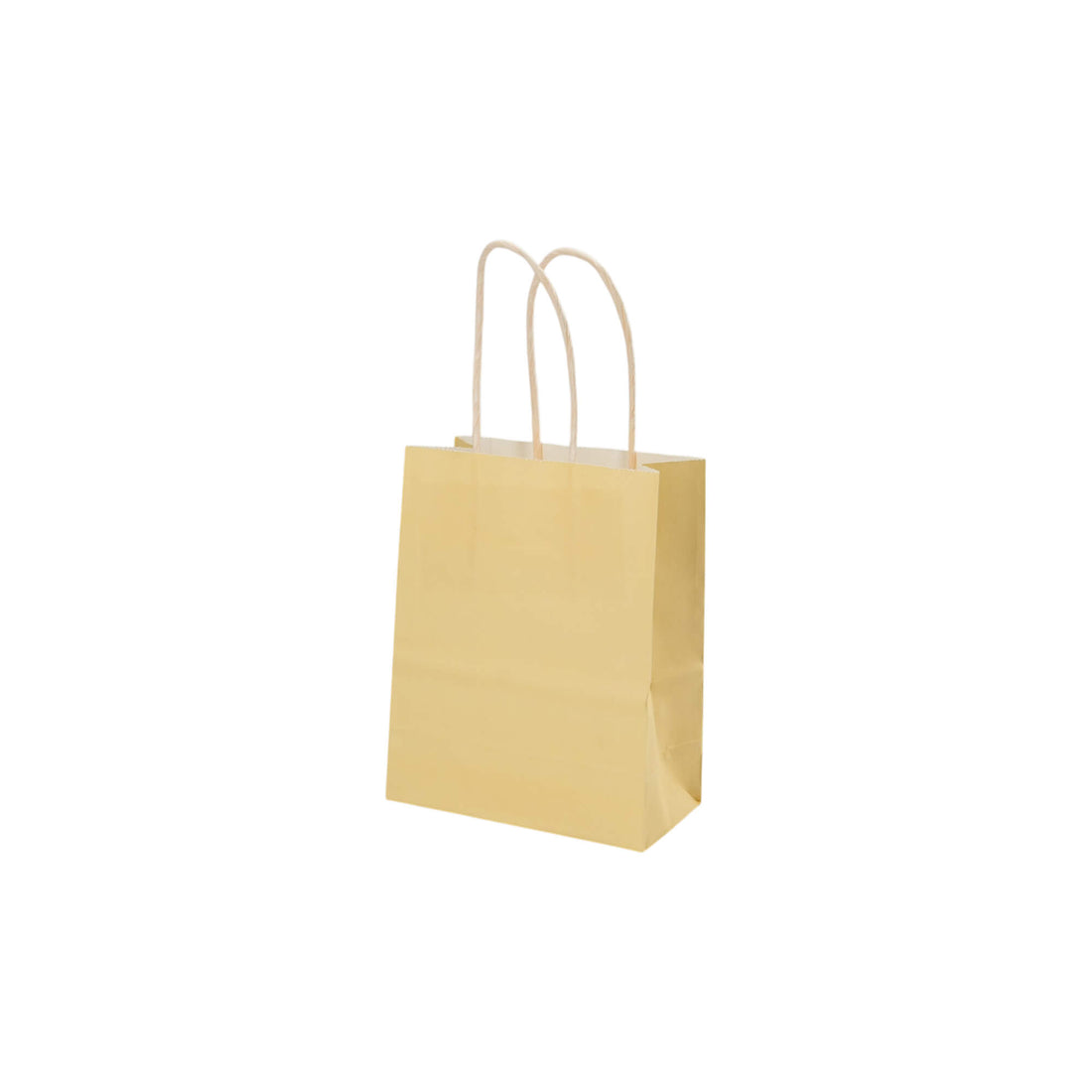 Bolsas Asa Torcida Kraft Blanco 90g - Amarillo Pastel