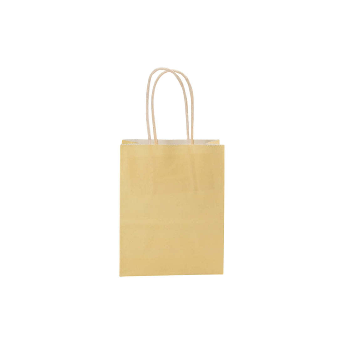 Bolsas Asa Torcida Kraft Blanco 90g - Amarillo Pastel