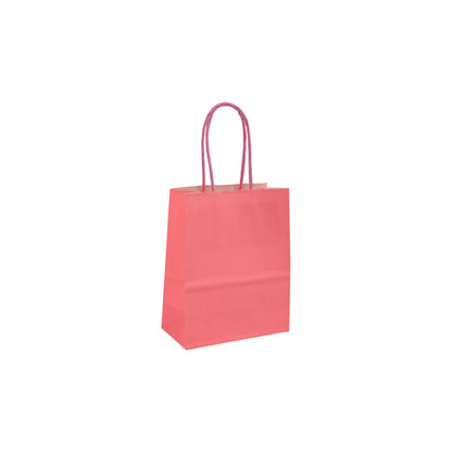 Sacos Asa Torcida Kraft Branco 90g - Rosa Pastel