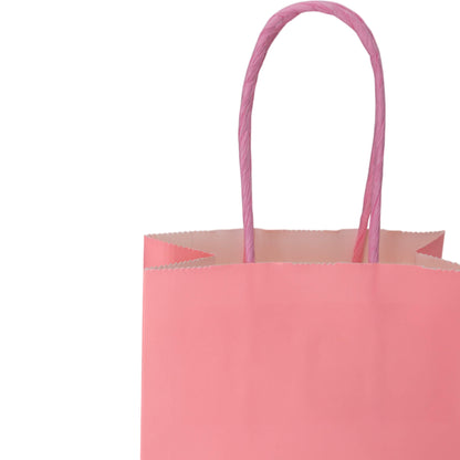 Sacos Asa Torcida Kraft Branco 90g - Rosa Pastel