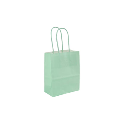 Sacos Asa Torcida Kraft Branco 90g - Verde Pastel