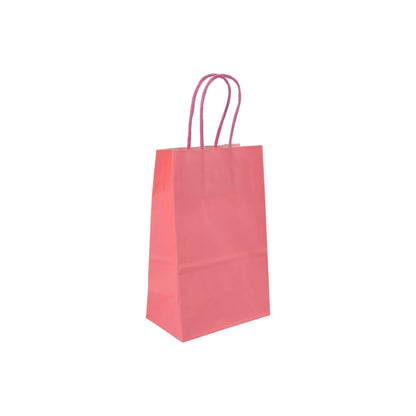 Sacos Asa Torcida Kraft Branco 90g - Rosa Pastel