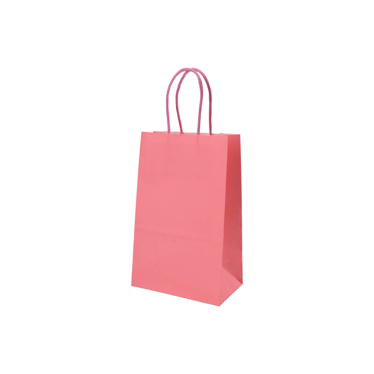 Sacos Asa Torcida Kraft Branco 90g - Rosa Pastel