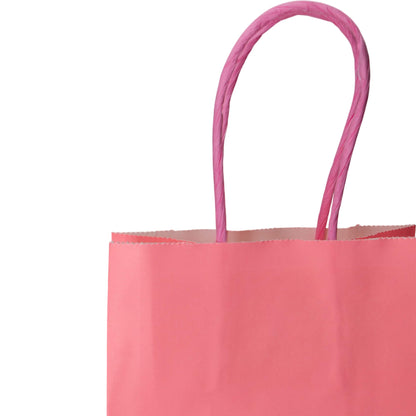 Sacos Asa Torcida Kraft Branco 90g - Rosa Pastel