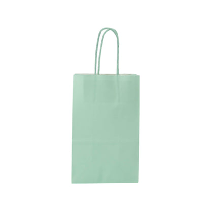 Sacos Asa Torcida Kraft Branco 90g - Verde Pastel