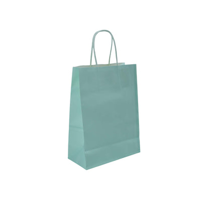 Sacos Asa Torcida Kraft Branco 90g - Azul Pastel