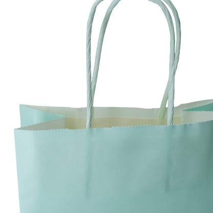 Sacos Asa Torcida Kraft Branco 90g - Azul Pastel
