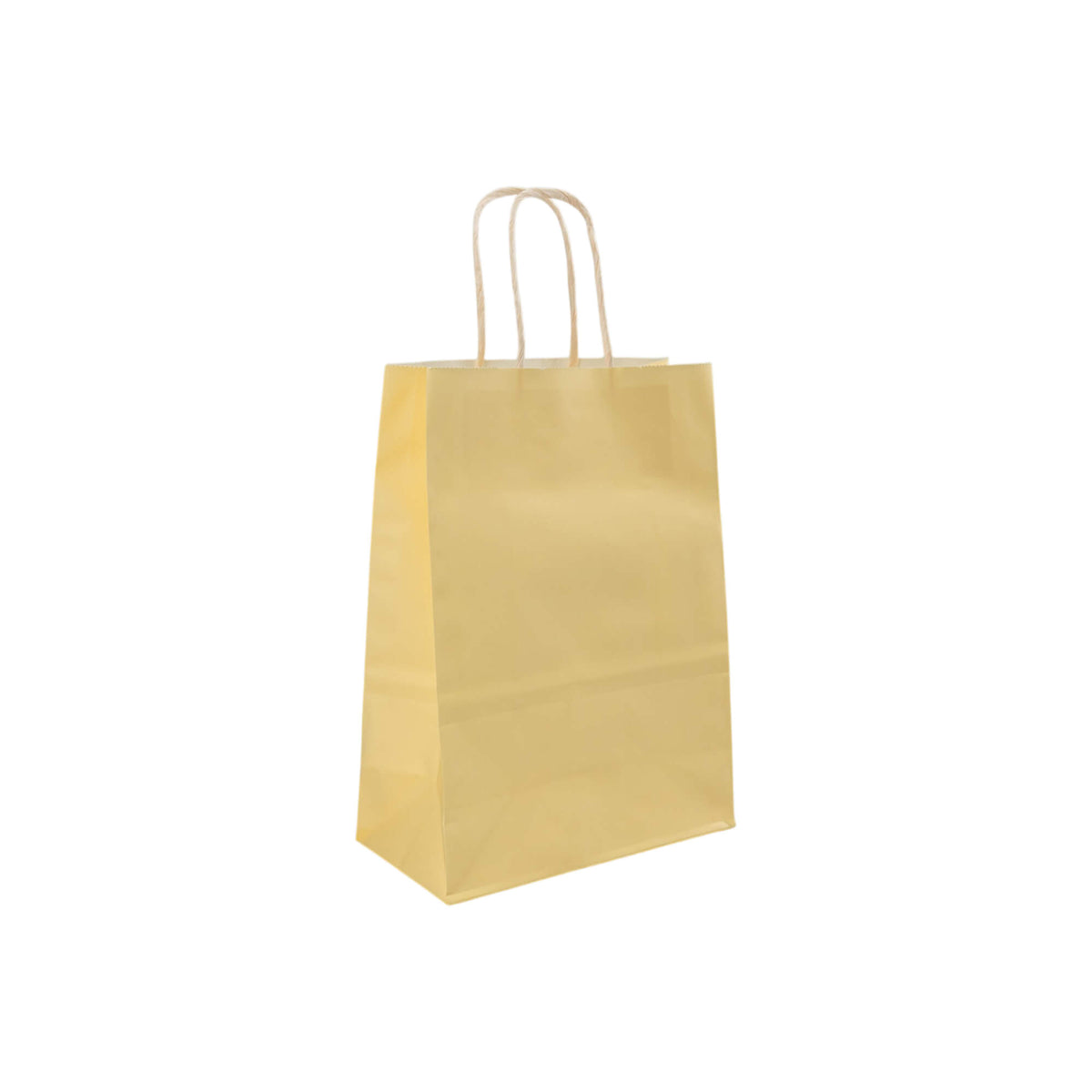 Sacos Asa Torcida Kraft Branco 90g - Amarelo Pastel