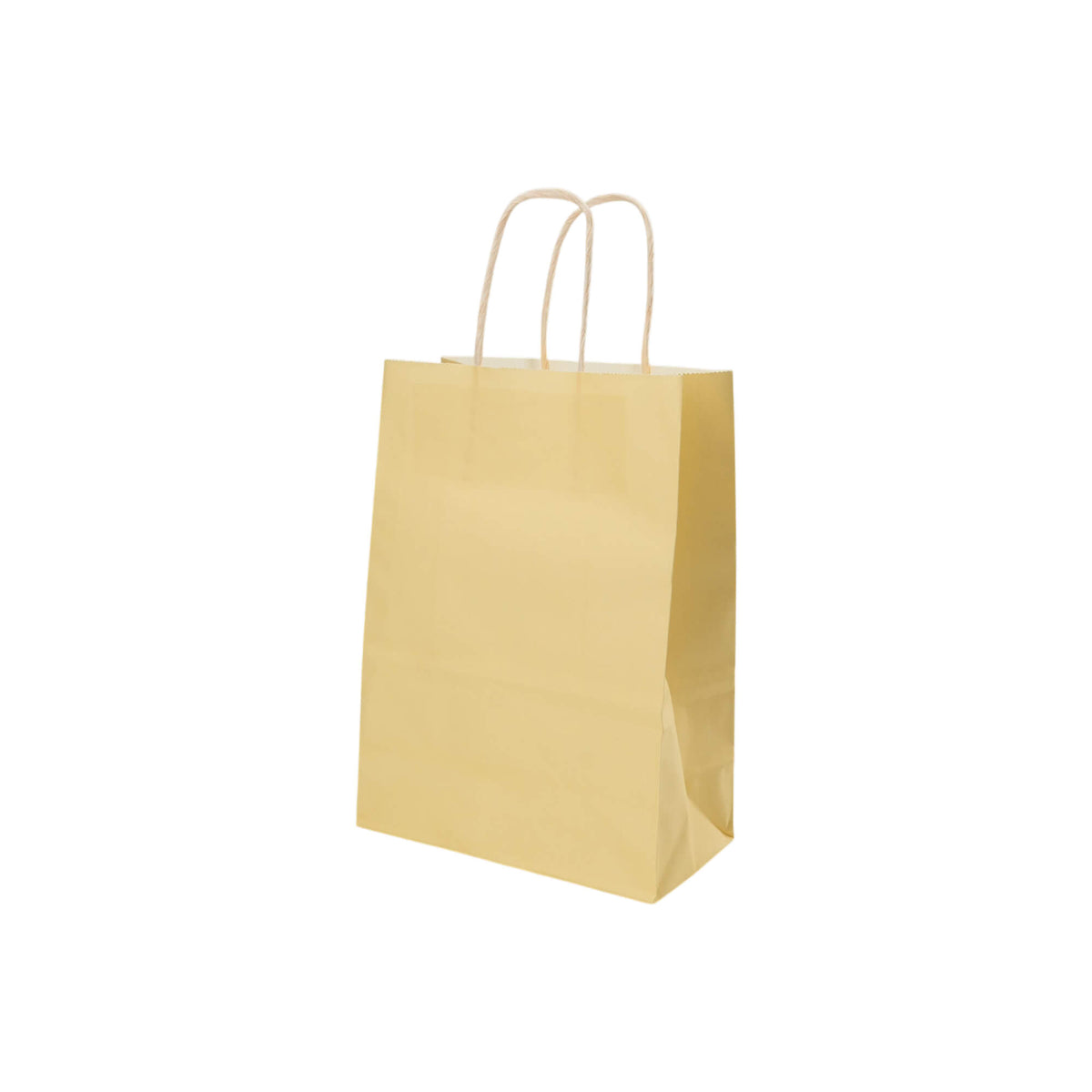 Sacos Asa Torcida Kraft Branco 90g - Amarelo Pastel