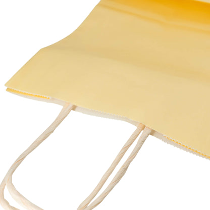 Sacos Asa Torcida Kraft Branco 90g - Amarelo Pastel